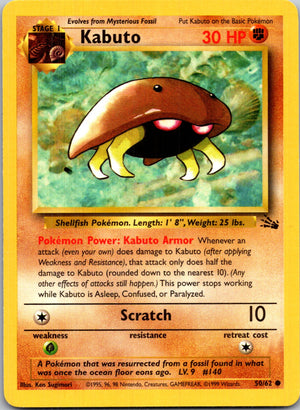 1999 Fossil #50/62 Kabuto Common B227
