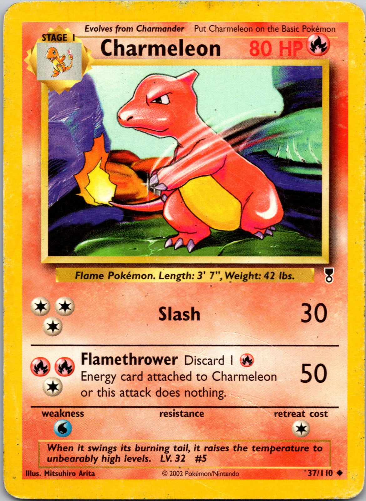 1999 Base Set (Shadowless) 024/102 Charmeleon LP