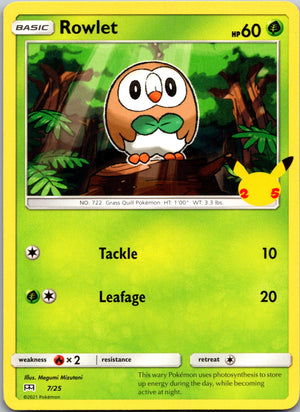 2017 SM Base Set 9/149 Rowlet LP