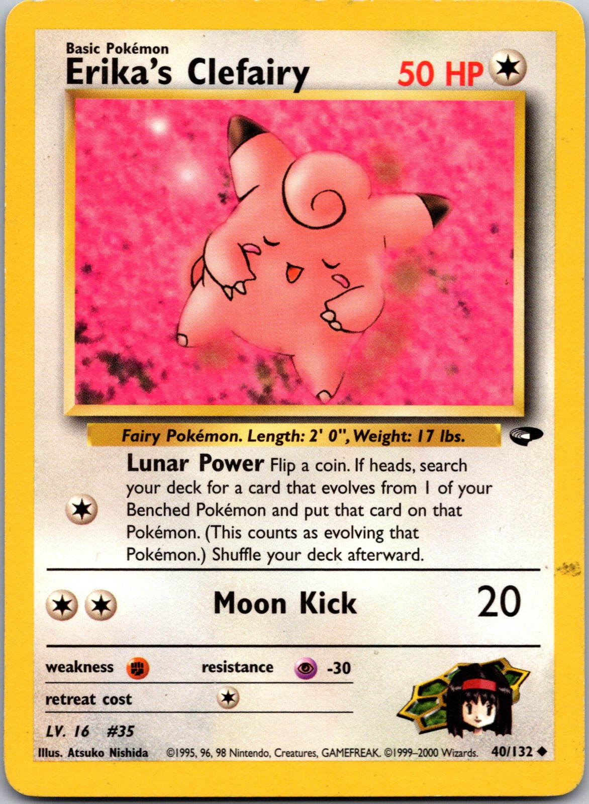 2000 Gym Challenge 040/132 Erika's Clefairy LP