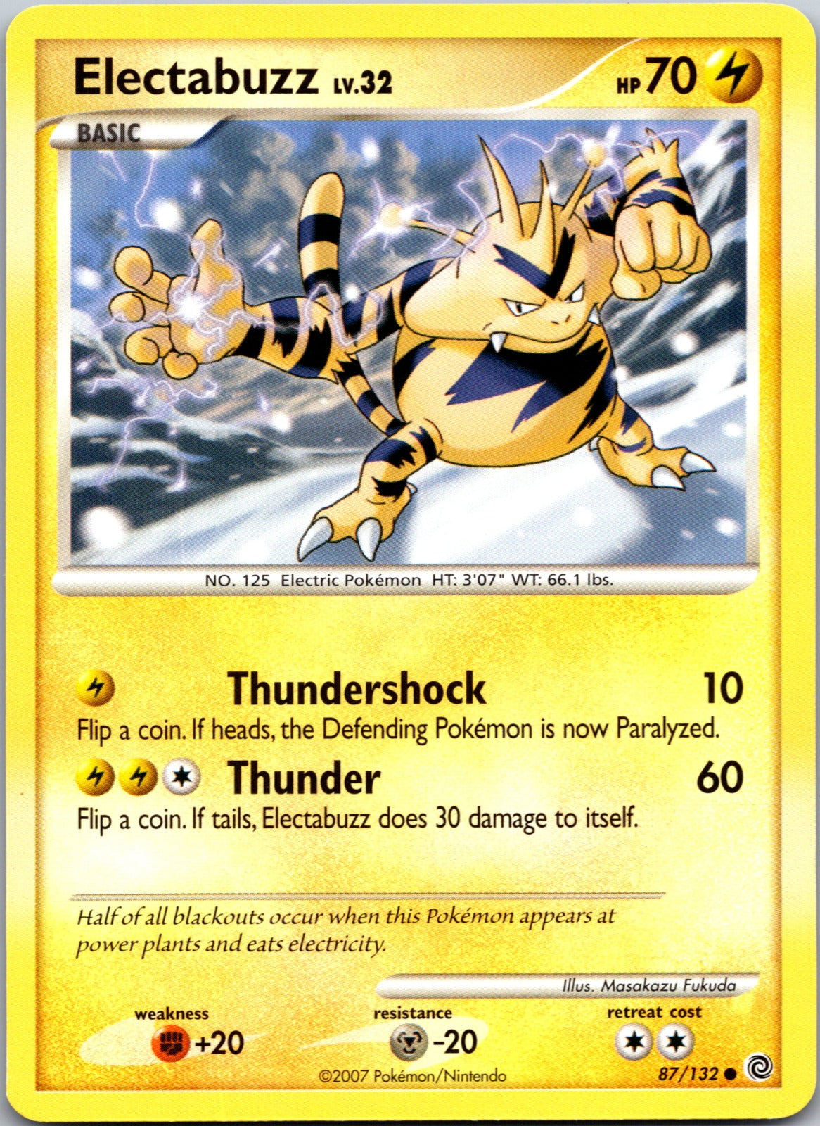 2007 Secret Wonders 87/132 Electabuzz LP D330