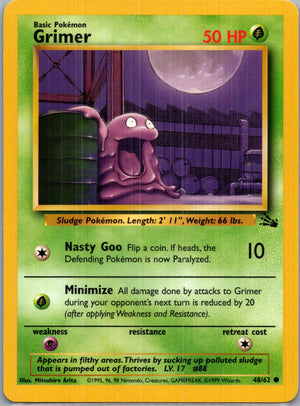1999 Fossil #48/62 Grimer Common B172