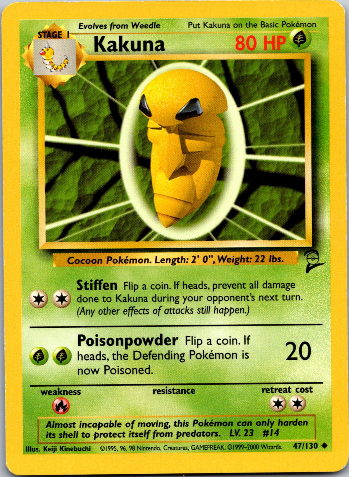 2000 Base Set 2 047/130 Kakuna LP