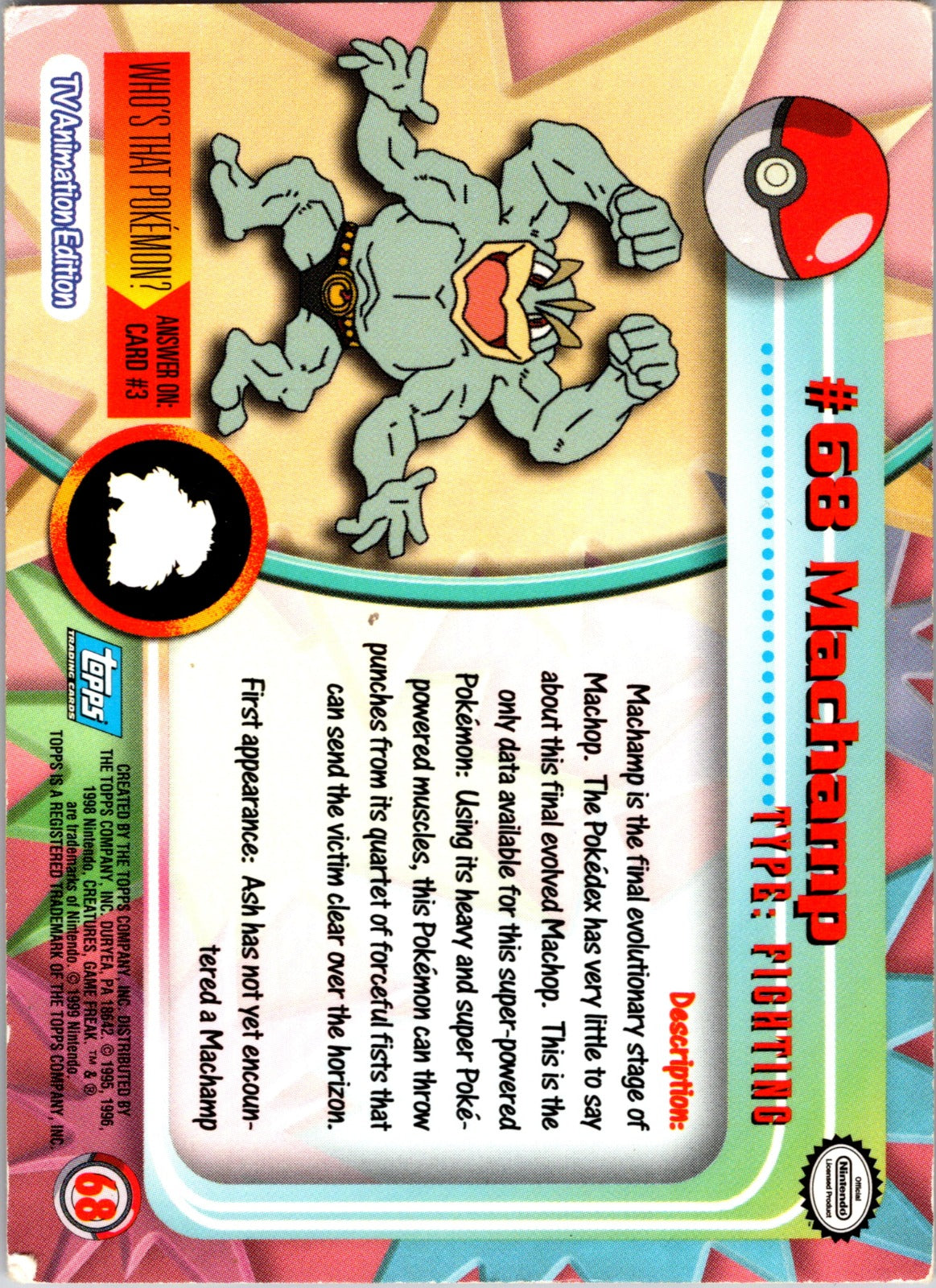 1999 Topps TV Machamp HP  P127