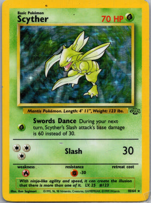 1999 Jungle 10/64 Scyther (10) Holo Rare G349