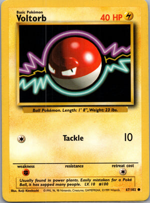 Base Set (Shadowless) 067/102 Voltorb Common NM