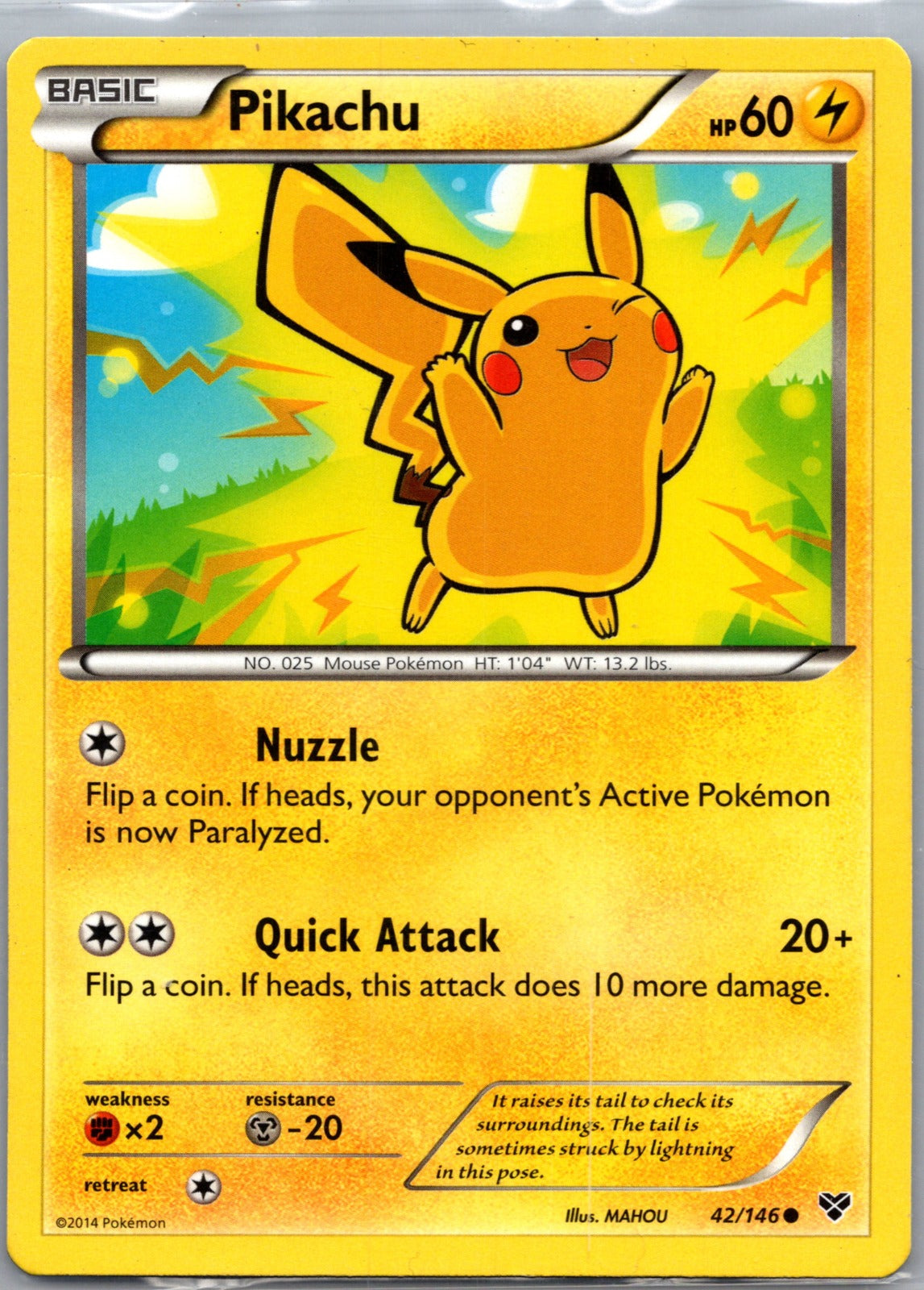 2014 XY Base Set 42/146 Pikachu LP G228