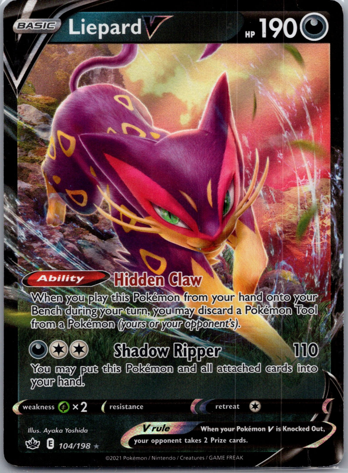 2021 SWSH06: Chilling Reign 104/198 Liepard V LP