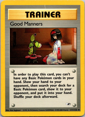 2000 Gym Heroes 111/132 Good Manners Uncommon C286