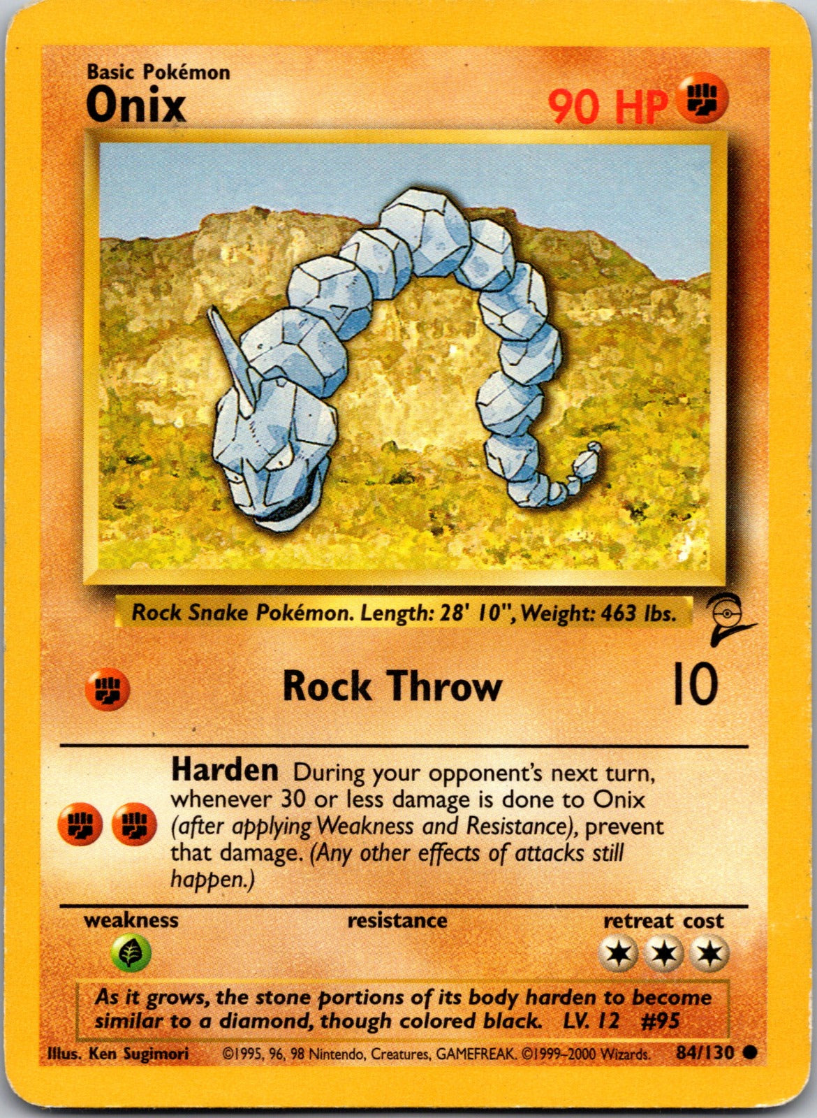 2000 Base Set 2 084/130 Onix LP Y45