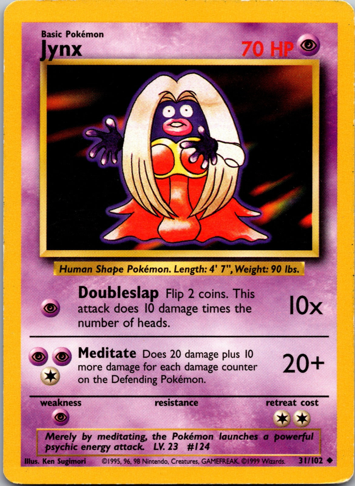 1999 Base Set 031/102 Jynx LP Z188