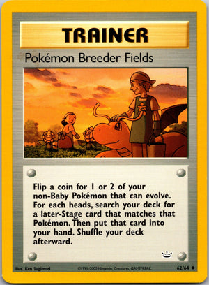 2001 Neo Revelation #62/64 Pokemon Breeder Fields Uncommon C160