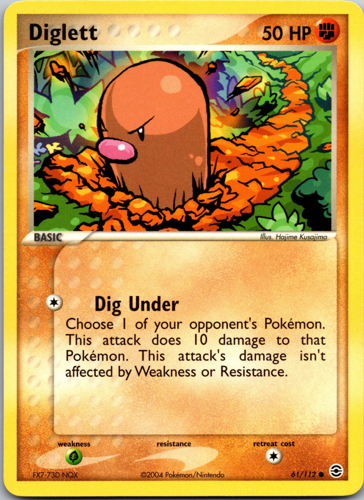 2004 FireRed and LeafGreen 61/112 Diglett LP A276