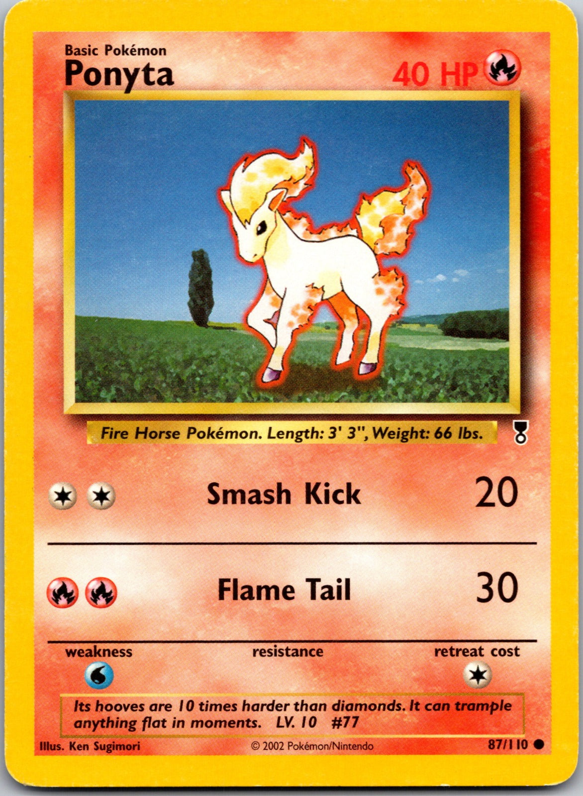 1999 Base Set (Shadowless) 060/102 Ponyta LP