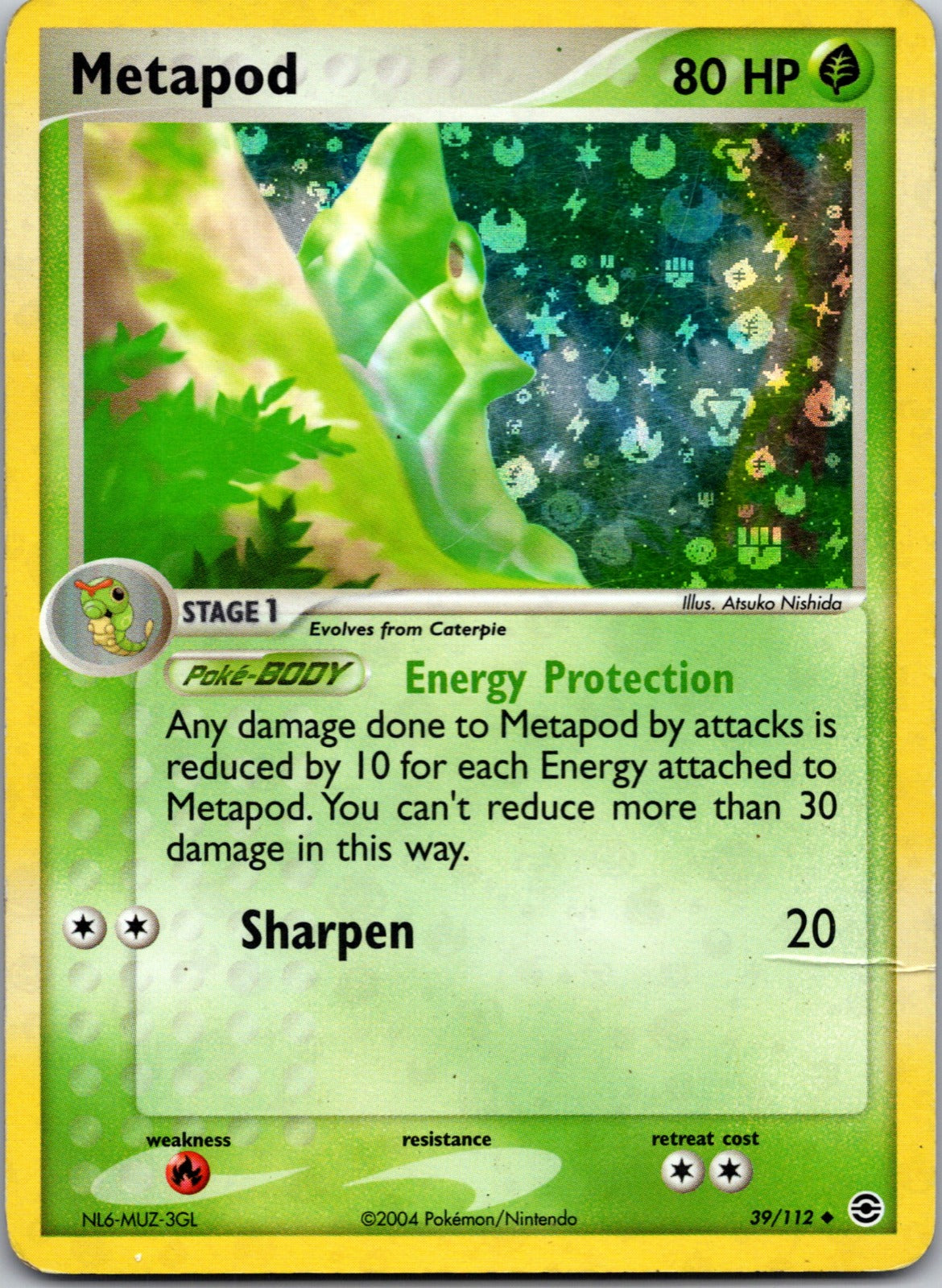 2004 Metapod FireRed & LeafGreen 39/112 LP