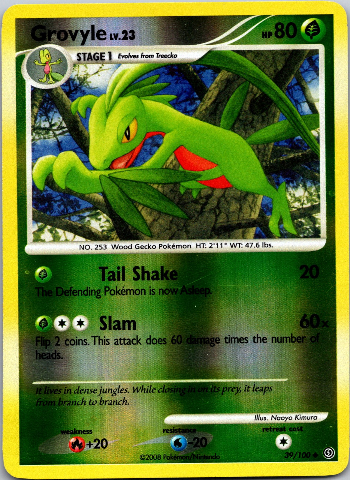 2008 Stormfront 39/100 Grovyle LP