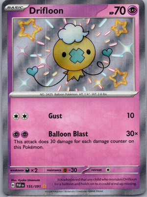 2024 SV: Paldean Fates 155/091 Drifloon Shiny Rare F155