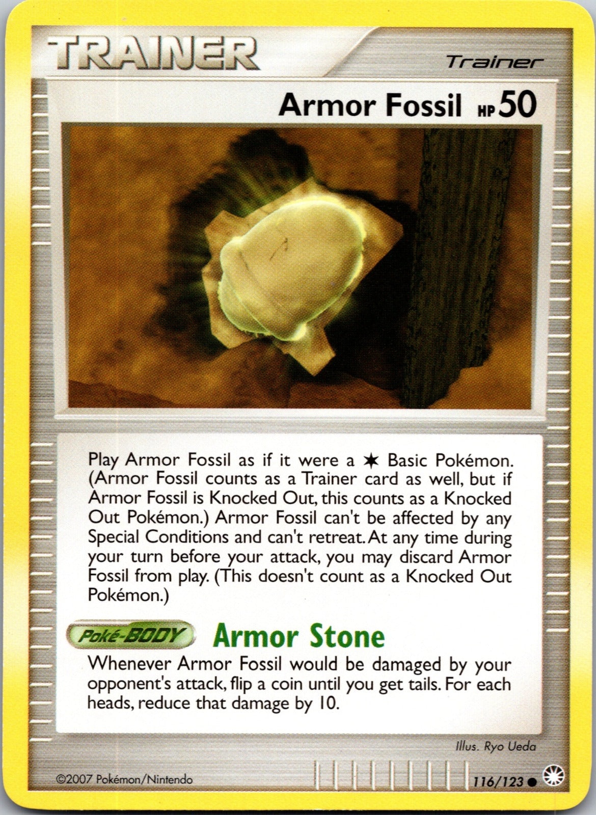 2007 Mysterious Treasures 116/123 Armor Fossil LP
