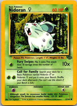 1999 Jungle 57/64 Nidoran F LP