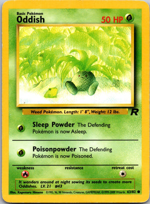 2000 Team Rocket 63/82 Oddish LP