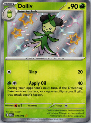 2024 SV: Paldean Fates 103/091 Doliv Shiny Rare F133