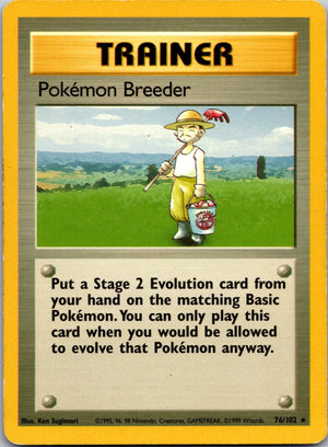 1999 Base Set 076/102 Pokemon Breeder Rare C295