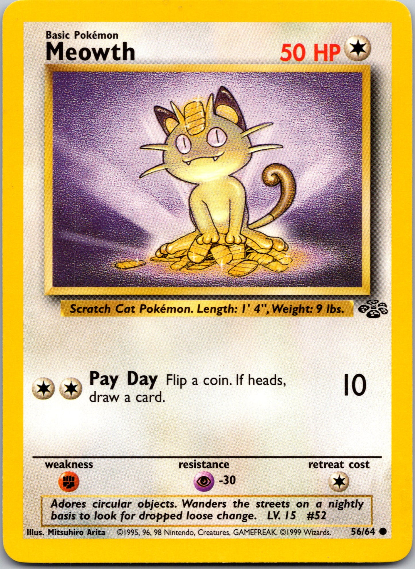 1999 Jungle 56/64 Meowth Common A276