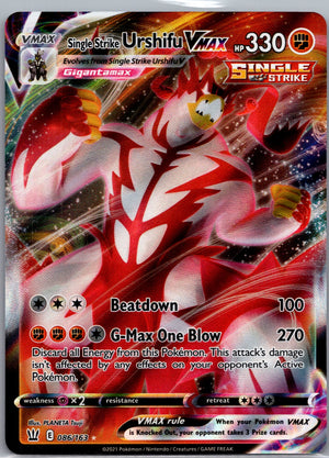 2021 SWSH05: Battle Styles 086/163 Single Strike Urshifu VMAX Ultra Rare D237