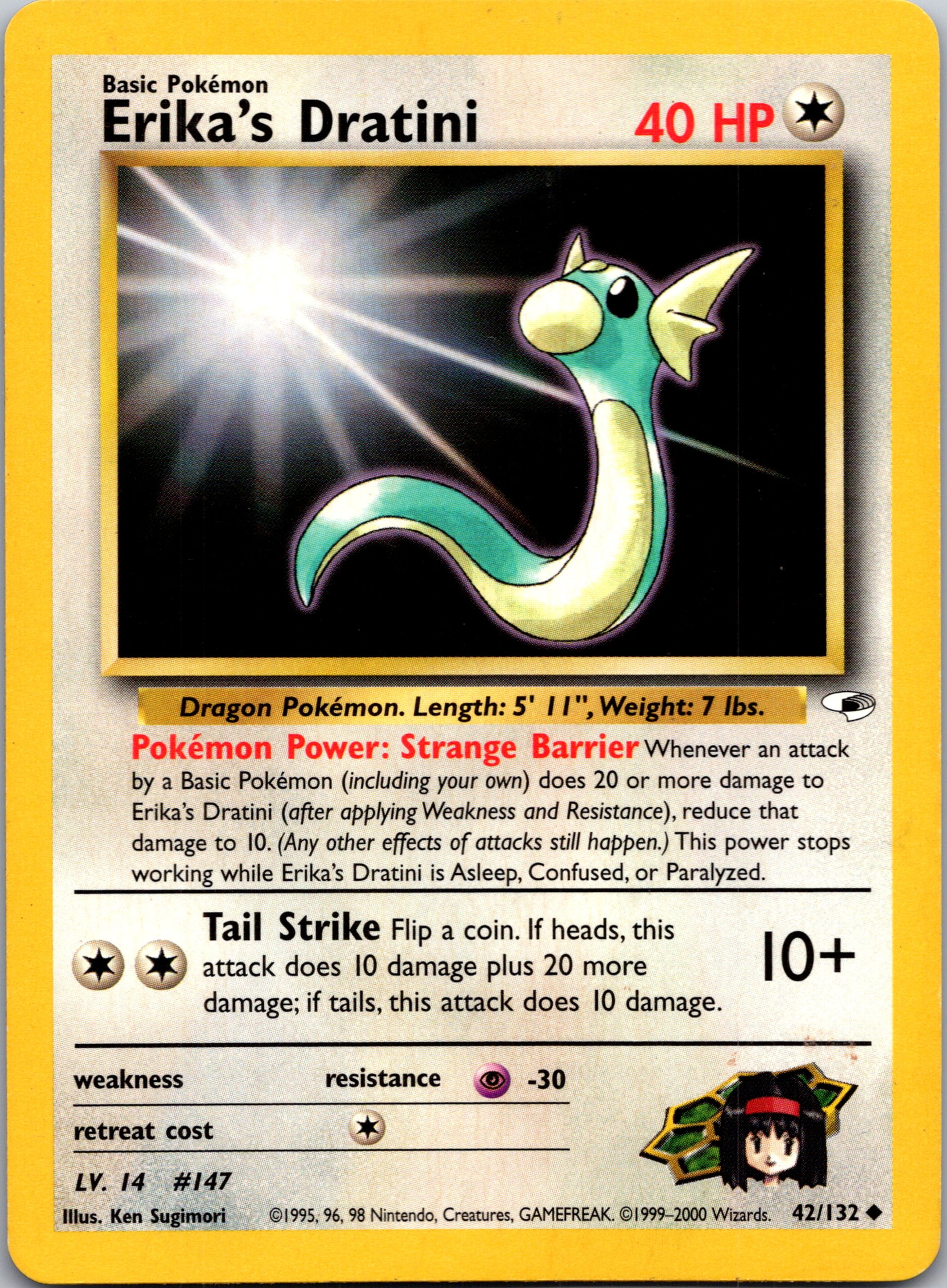 2000 Gym Heroes 042/132 Erika's Dratini Uncommon A268