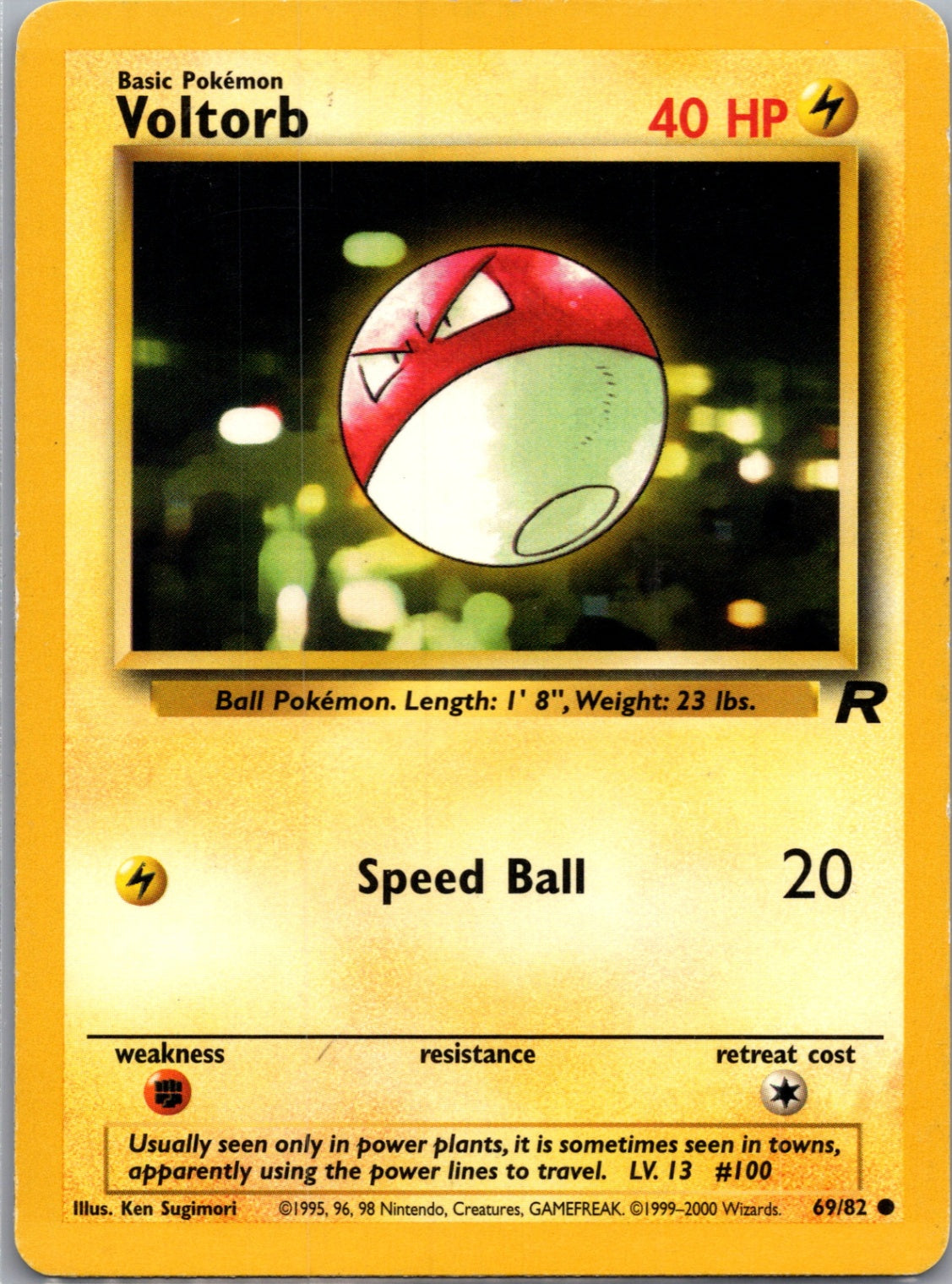 Team Rocket 69/82 Voltorb Common NM