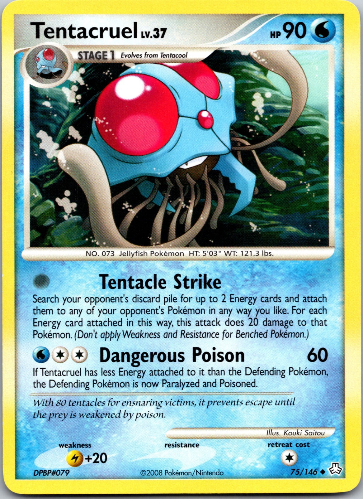2008 Legends Awakened 75/146 Tentacruel LP B80