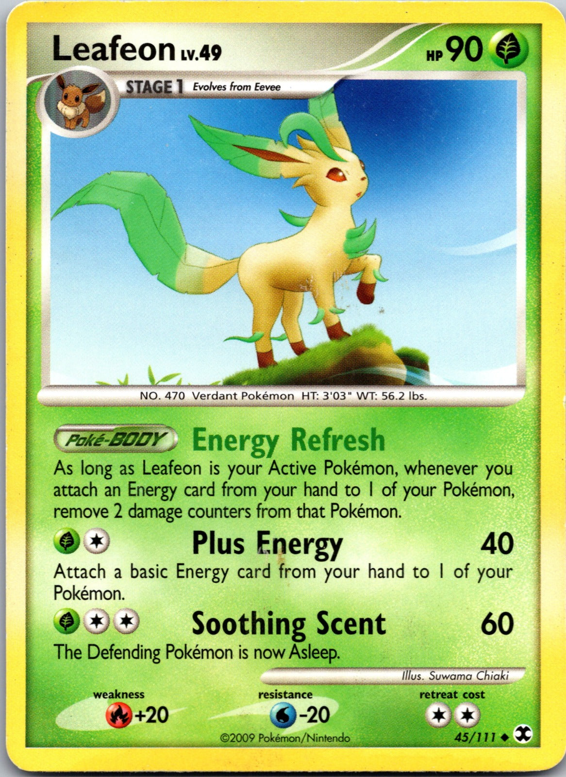 2009 Rising Rivals 45/111 Leafeon LP