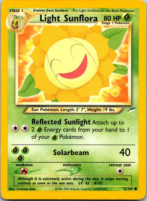 2002 Neo Destiny 072/105 Light Sunflora LP