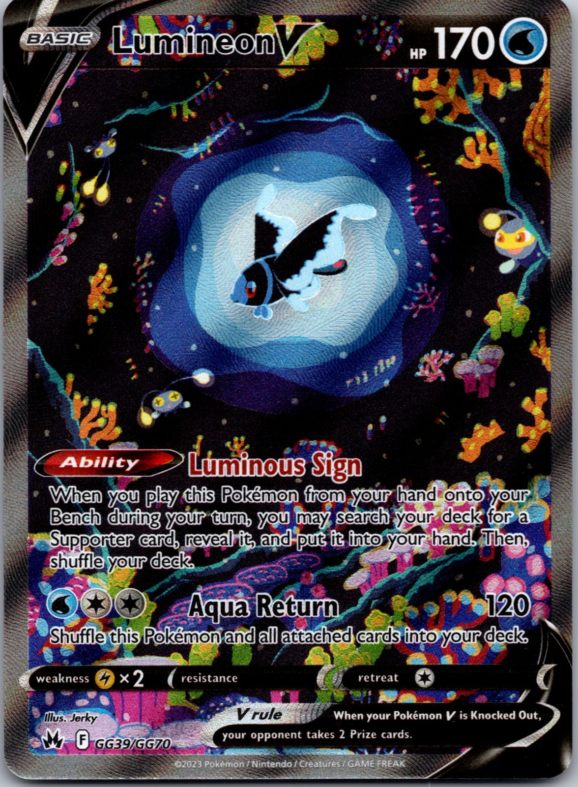 Lumineon V Holo Ultra Rare SWSH: Crown Zenith: Galarian Gallery GG39/GG70 LP