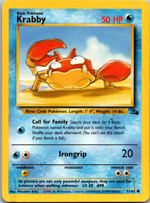 1999 Fossil 51/62 Krabby Common M243