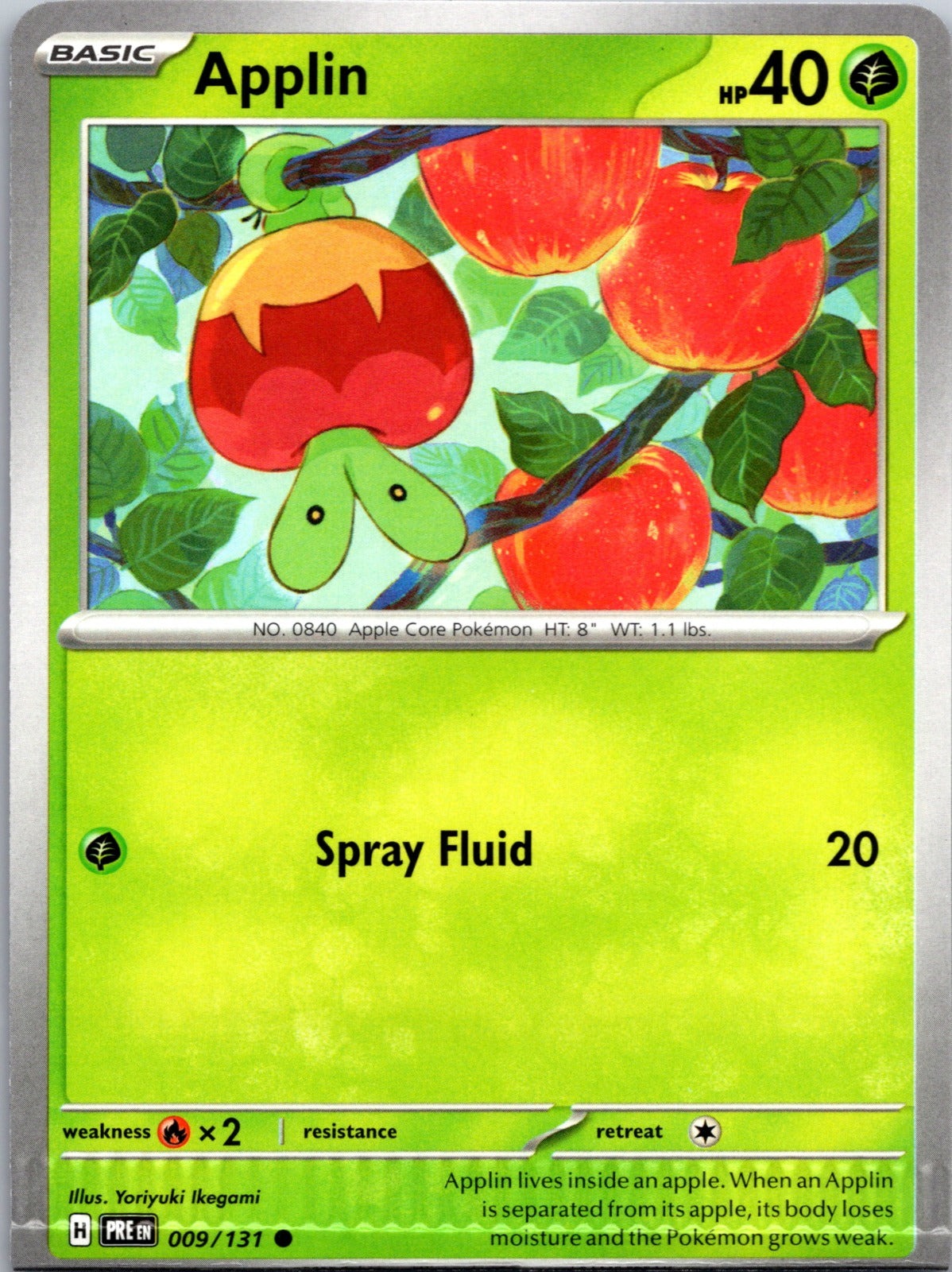 2025 SV: Prismatic Evolutions 009/131 Applin NM