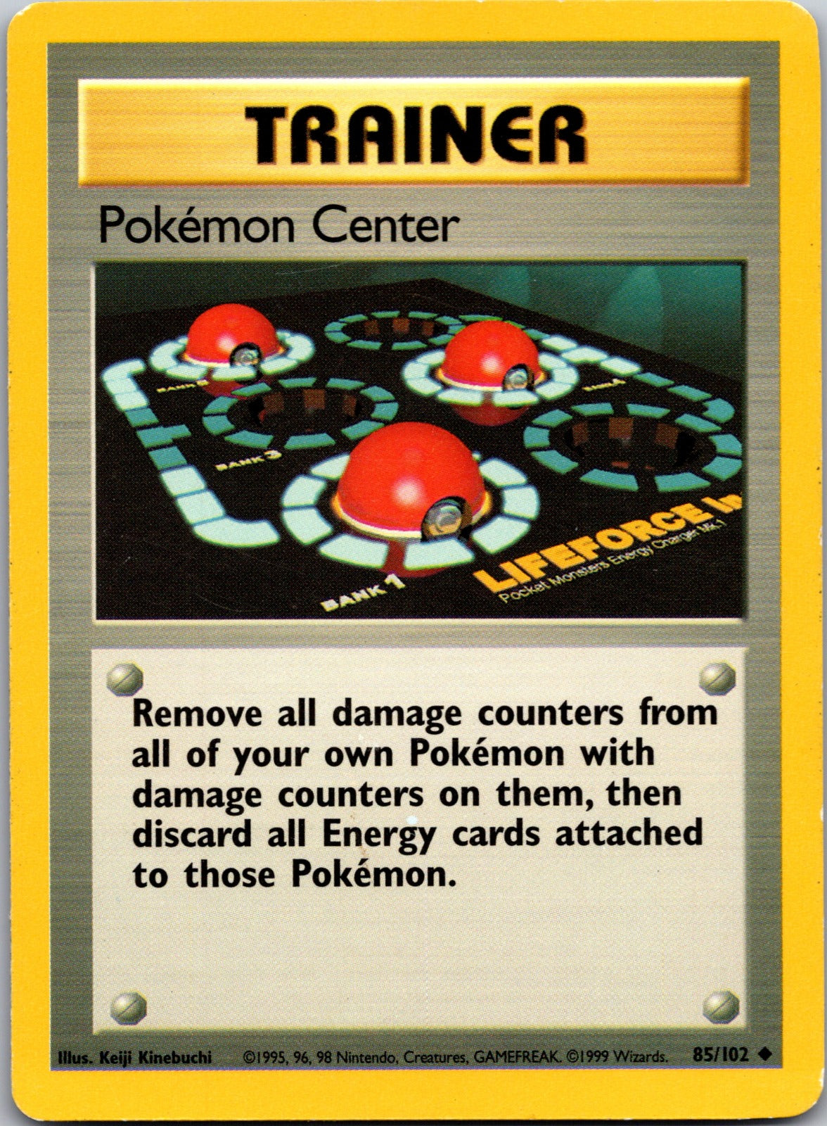 1999 Base Set (Shadowless) 085/102 Pokemon Center LP