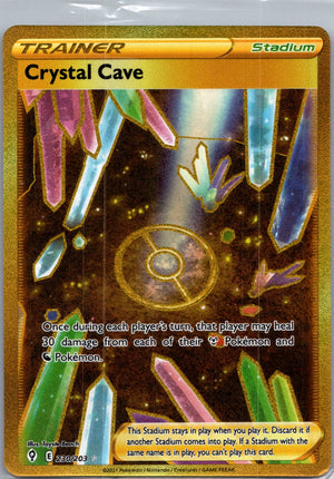 2021 SWSH07: Evolving Skies 230/203 Crystal Cave (Secret) Secret Rare F174