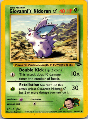 2000 Gym Challenge 076/132 Giovanni's Nidoran M LP
