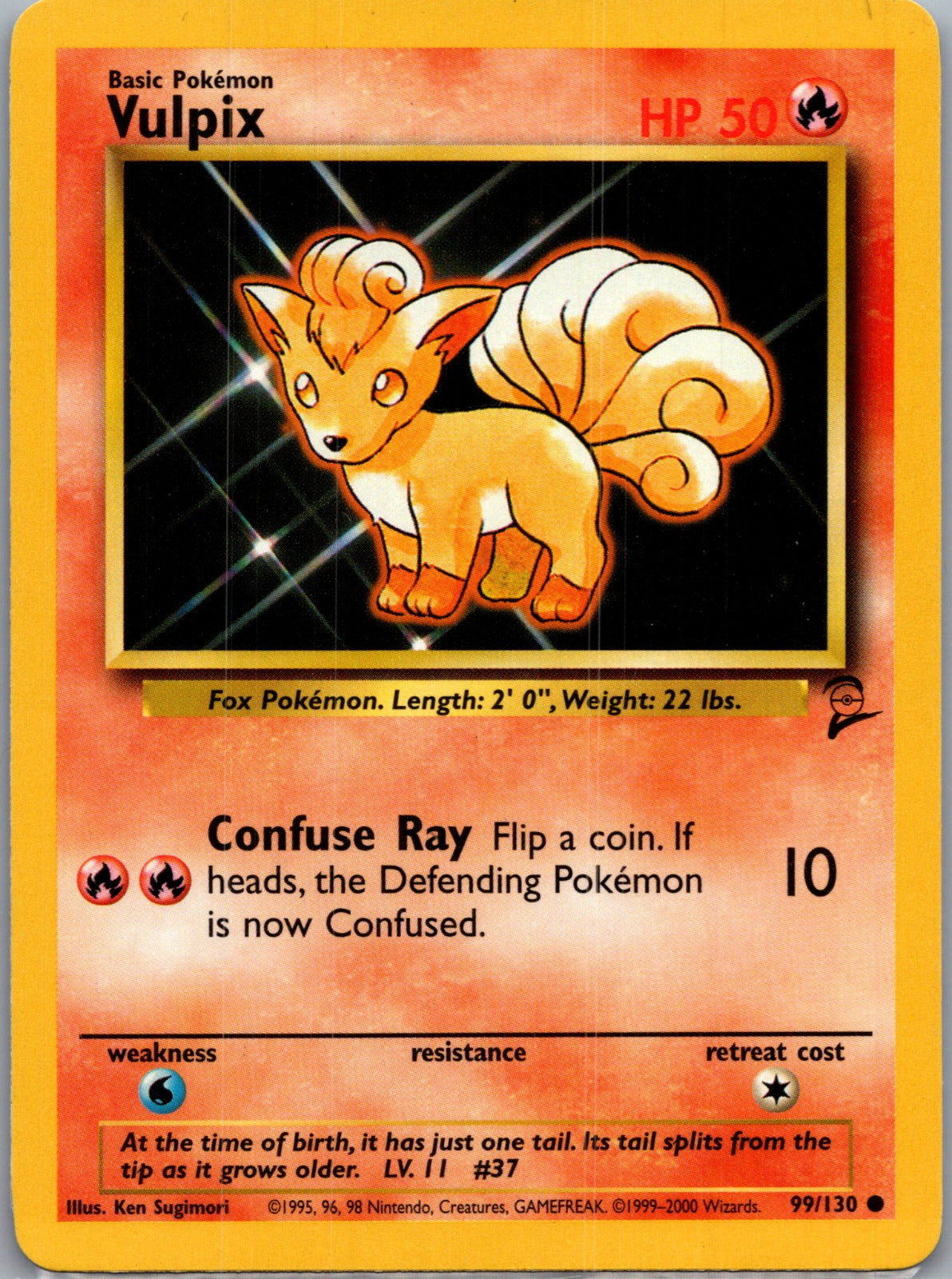 2000 Base Set 2 099/130 Vulpix LP S282