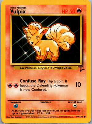 2000 Base Set 2 099/130 Vulpix LP