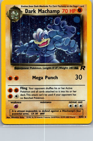 2000 Team Rocket 10/82 Dark Machamp (10) Holo Rare F233