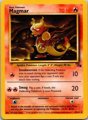 1999 Fossil 39/62 Magmar Uncommon M235