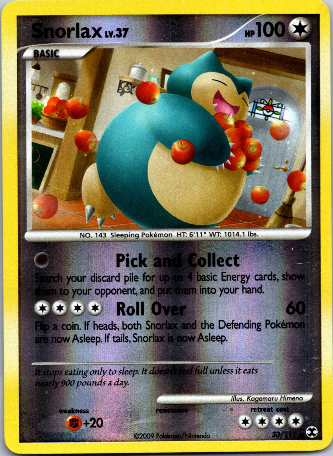 2009 Rising Rivals 33/111 Snorlax [Reverse] LP G53