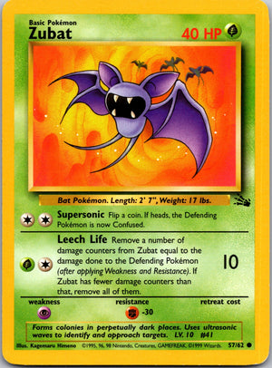 1999 Fossil 57/62 Zubat Common L109