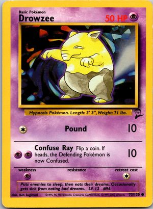 1999 Base Set (Shadowless) 049/102 Drowzee LP