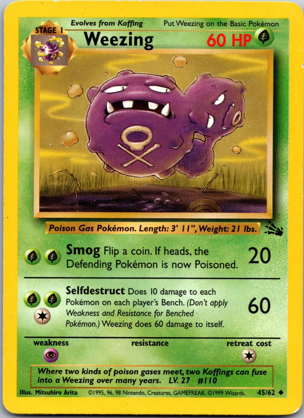 1999 Fossil 45/62 Weezing LP
