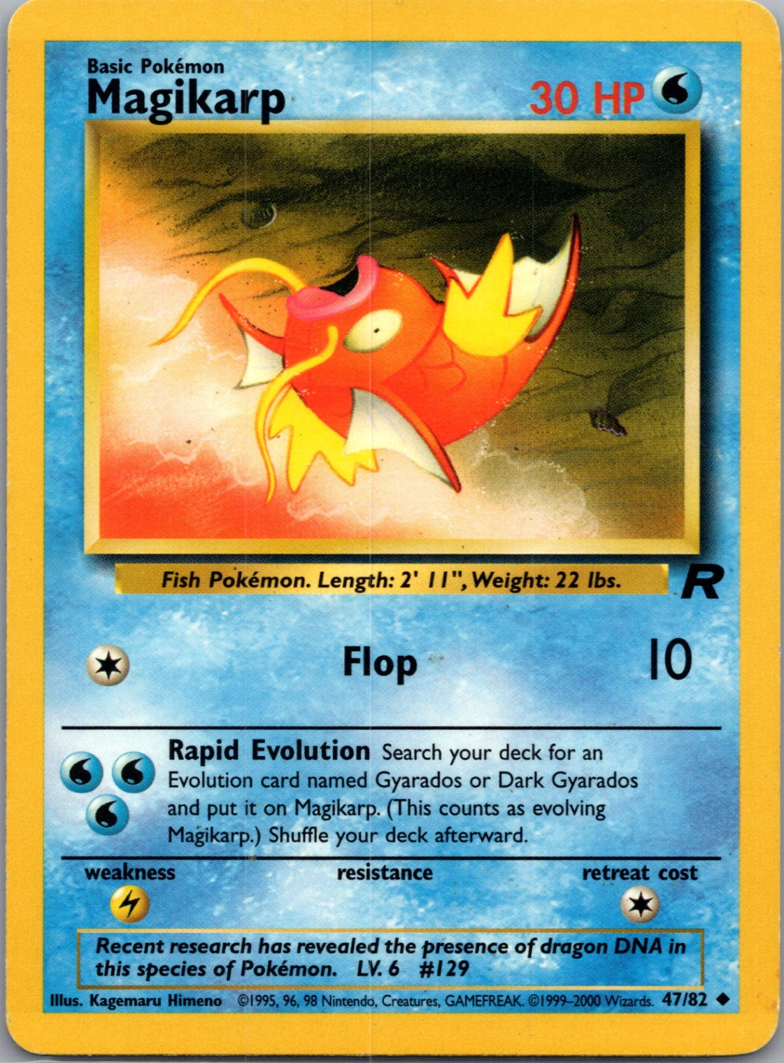 Team Rocket 47/82 Magikarp Uncommon NM