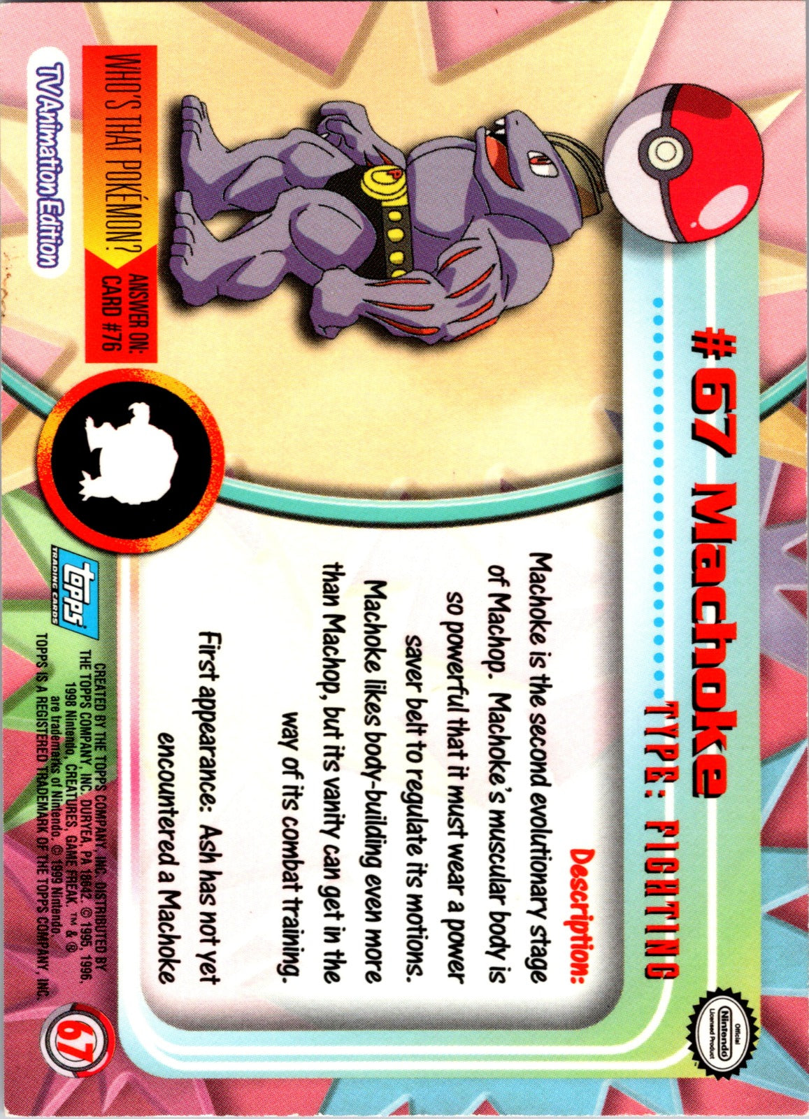 1999 Topps Machoke [Holofoil] LP  X32