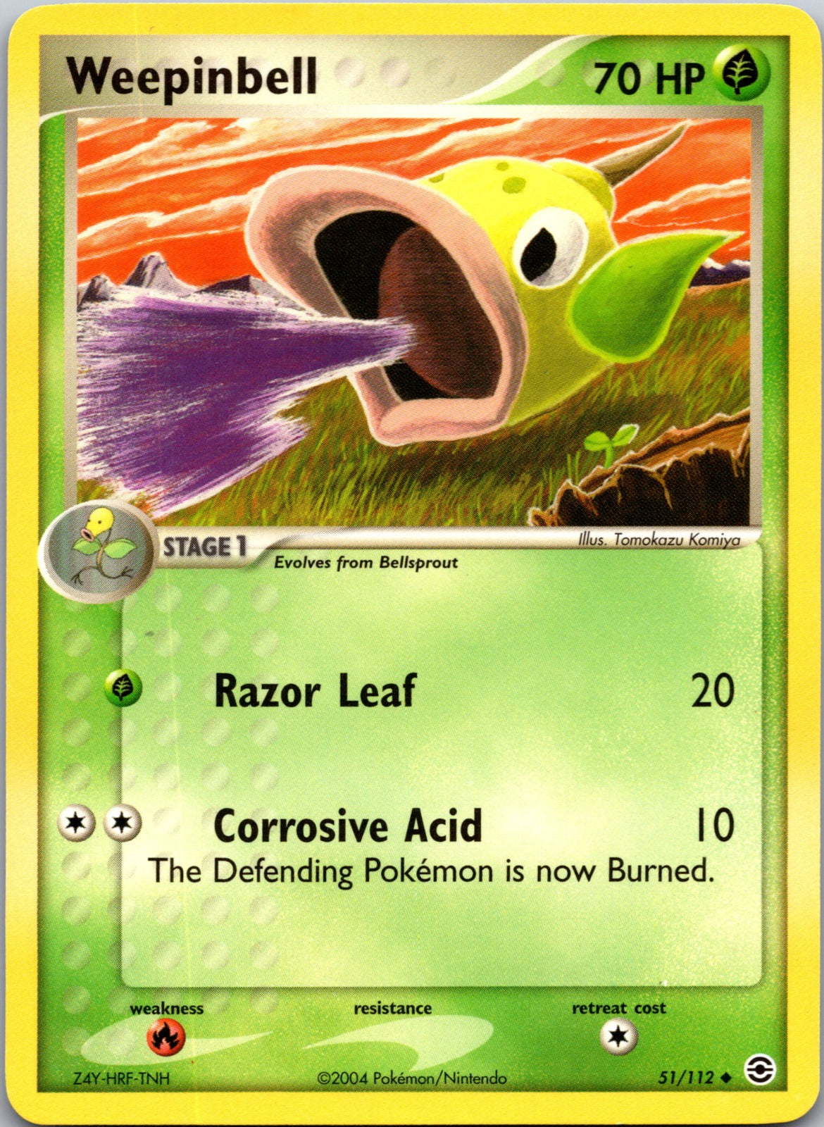 2004 FireRed and LeafGreen 51/112 Weepinbell LP